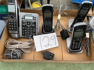 Panasonic Four (4) Phone Portable System with Base Unit and 4 Chargers