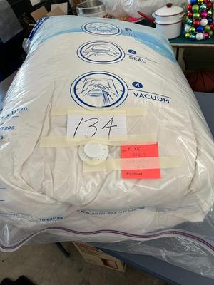 King Size Feather Bed in Protective Cover - Recently Dry Cleaned