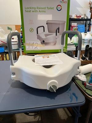 NOVA Locking Raised Toilet Seat with Arms Like New