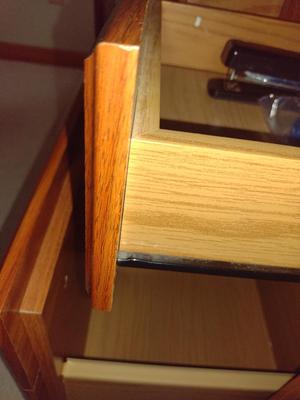 Wood Finish Knee Hole Desk- Approx 59" x 29" x 29" Tall (No Contents)