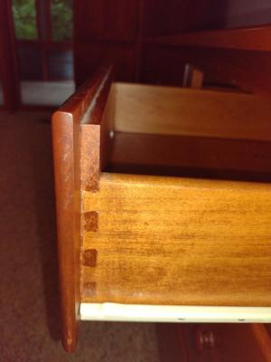 Amish Country Cherry 3 Over 4 Drawer Dresser with Mirror- Approx 59 1/2" x 20 1/4" x 32" Tall