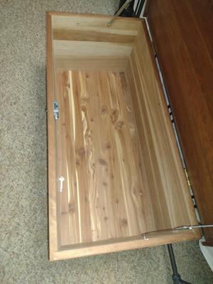 Amish Country Cherry Blanket Chest with Key- Approx 36" x 17" x 18" Tall