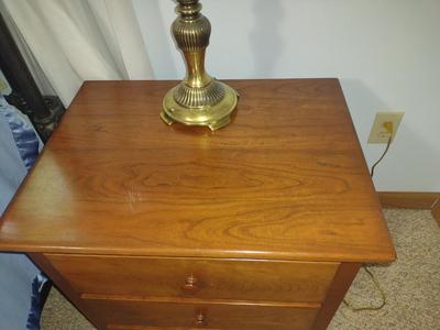 Amish Country Cherry Three Drawer Side Table- Approx 24" x 17" x 26" Tall (Choice A- Right)