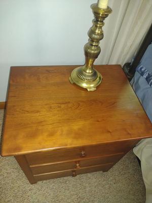 Amish Country Cherry Three Drawer Side Table- Approx 24" x 17" x 26" Tall (Choice B- Left)