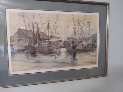 Virginia Fouche Bolton 'Big Bay Creek' Framed Print #218/600- Double Signed by Artist