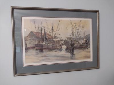 Virginia Fouche Bolton 'Big Bay Creek' Framed Print #218/600- Double Signed by Artist