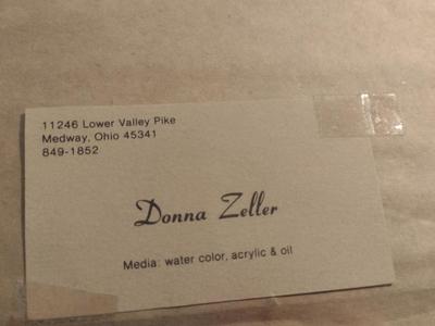 Donna Zeller Abstract Watercolor Painting- Framed and Matted Under Glass