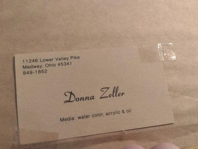 Donna Zeller Abstract Watercolor Painting- Framed and Matted Under Glass