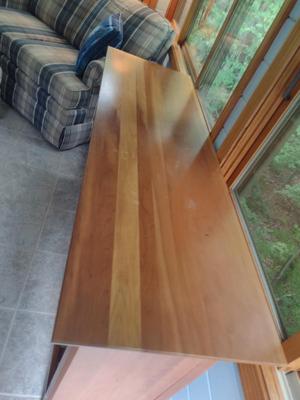 Wooden Cherry Finish Storage Shelf- Approx 54 1/2" x 17" x 32" Tall