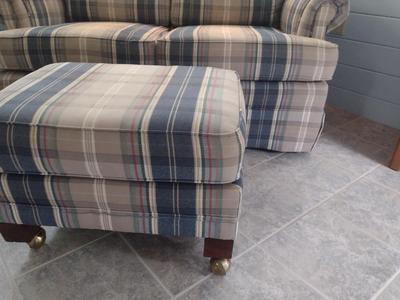 Norwalk Furniture Upholstered Loveseat with Ottoman