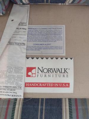 Norwalk Furniture Upholstered Loveseat with Ottoman
