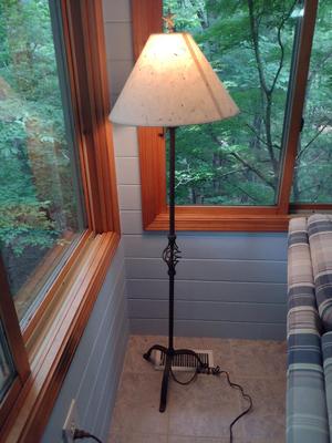 Metal Post Floor Lamp with Shade