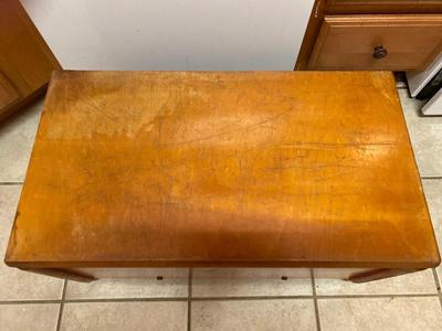 Vintage wooden toy chest