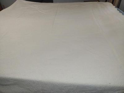 JC Penney Quilted King Size Cotton Coverlet with Scalloped Edge- Approx 111" x 113"