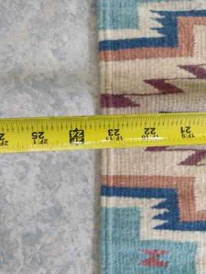 Woven Native American Design Area Rug- Approx 40" x 23 1/4"