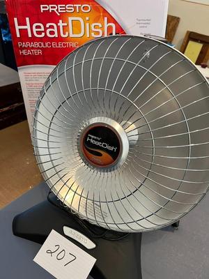 Presto Heat Dish Parabolic Electric Heater New