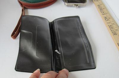 Misc Lot of Coin Purses, Leather Wallet, Check Book Cover