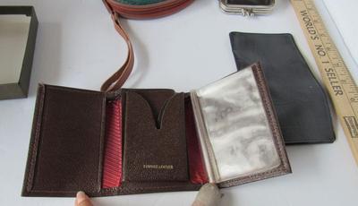 Misc Lot of Coin Purses, Leather Wallet, Check Book Cover