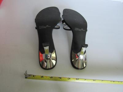 Women's Open Toed High Heeled Sandals, Sparkly, Rampage, 9M