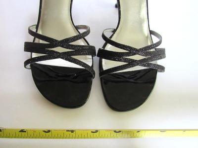 Women's Open Toed High Heeled Sandals, Sparkly, Rampage, 9M
