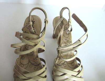 Women's Open Toed High Heeled Sandles, Ankle Straps, Mudd