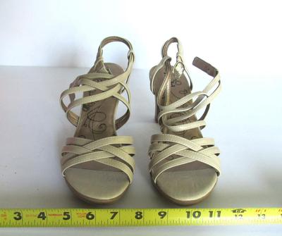 Women's Open Toed High Heeled Sandles, Ankle Straps, Mudd