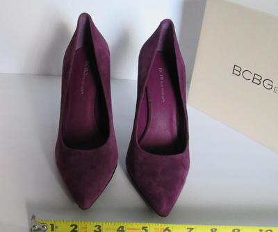 Women's Plum Suede Stilettos, BCBG, Nice!