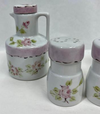 Salt and pepper oil, and vinegar set - Ceramic Condiment Set
