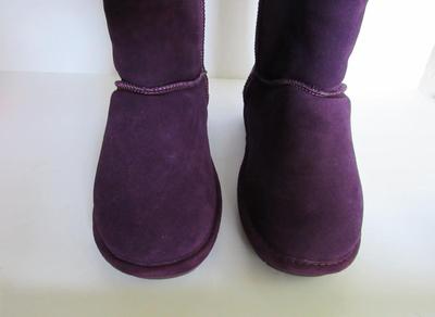 Women's Plum Colored Suede Boots, Bearpaw, 9, Unused