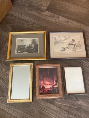 Antique Frames, Artwork and Mirror