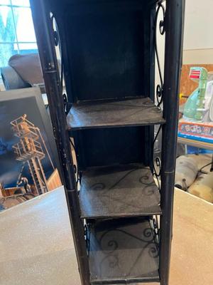 Ornate Black Display Shelf - 7" x 7.5" x 23"