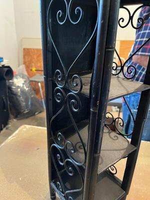 Ornate Black Display Shelf - 7" x 7.5" x 23"