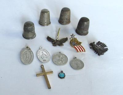 Religious Charms and Thimbles, Read Description