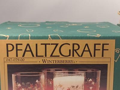 Pfaltzgraff Winterberry Double Old Fashion (13 1/2 oz) Glasses- Set of Eight