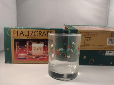 Pfaltzgraff Winterberry Double Old Fashion (13 1/2 oz) Glasses- Set of Eight