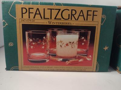 Pfaltzgraff Winterberry Double Old Fashion (13 1/2 oz) Glasses- Set of Eight