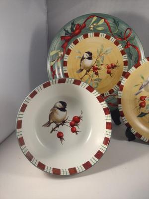 Lenox Winter Greetings Dinnerware- Approx 32 Pieces- Four Designs
