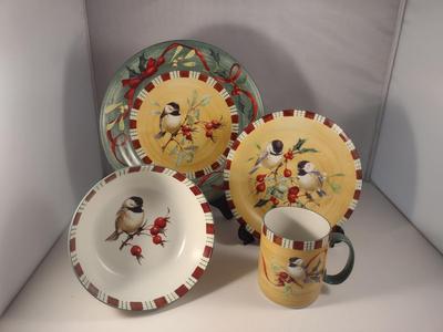 Lenox Winter Greetings Dinnerware- Approx 32 Pieces- Four Designs