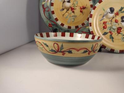 Lenox Winter Greetings Dinnerware- Approx 32 Pieces- Four Designs