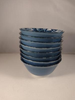Williams-Sonoma Japanese Porcelain Cherry Design Bowls- Eight Pieces