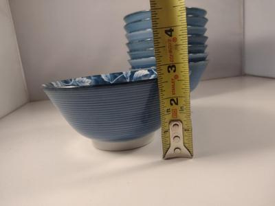 Williams-Sonoma Japanese Porcelain Cherry Design Bowls- Eight Pieces