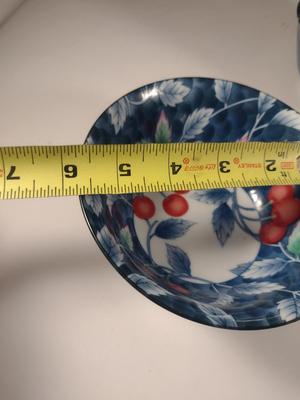 Williams-Sonoma Japanese Porcelain Cherry Design Bowls- Eight Pieces