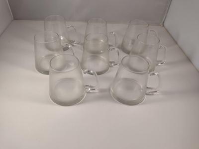Set of Eight Vintage Open Handled Irish Coffee Glasses