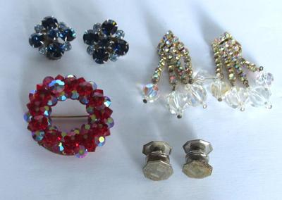 Rhinestone Lot With Cufflinks