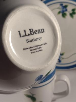 L.L. Bean Dinnerware- Blueberry Pattern- Approx 31 Pieces
