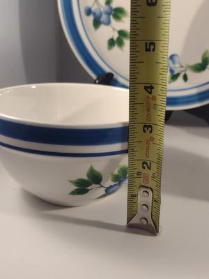 L.L. Bean Dinnerware- Blueberry Pattern- Approx 31 Pieces