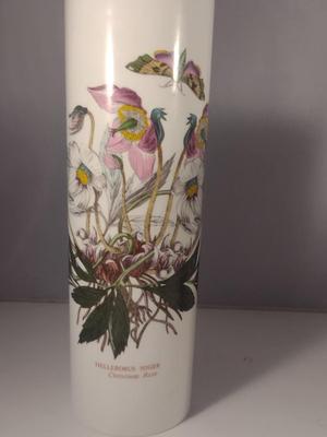 Portmeirion Porcelain Botanical Canisters with Wooden Lids- Six Pieces- Assorted Sizes