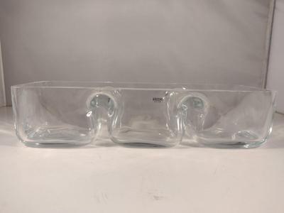 Krosno Polish Glass Three Section Relish Tray