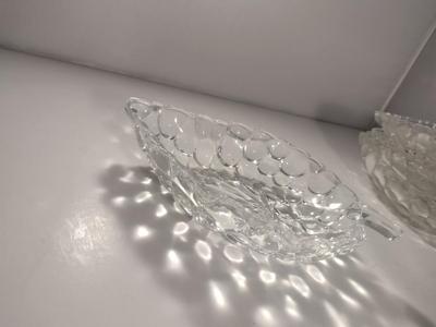 Vintage Grape Design Glass Fruit/Salad Bowls- 12 Pieces
