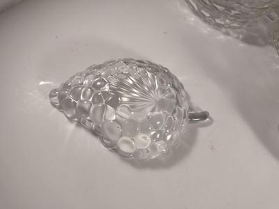 Vintage Grape Design Glass Fruit/Salad Bowls- 12 Pieces